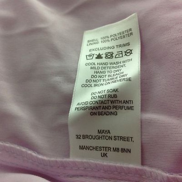 Maya Womens Dress Size 10 Tall Illusion Lilac - Picture 5 of 8